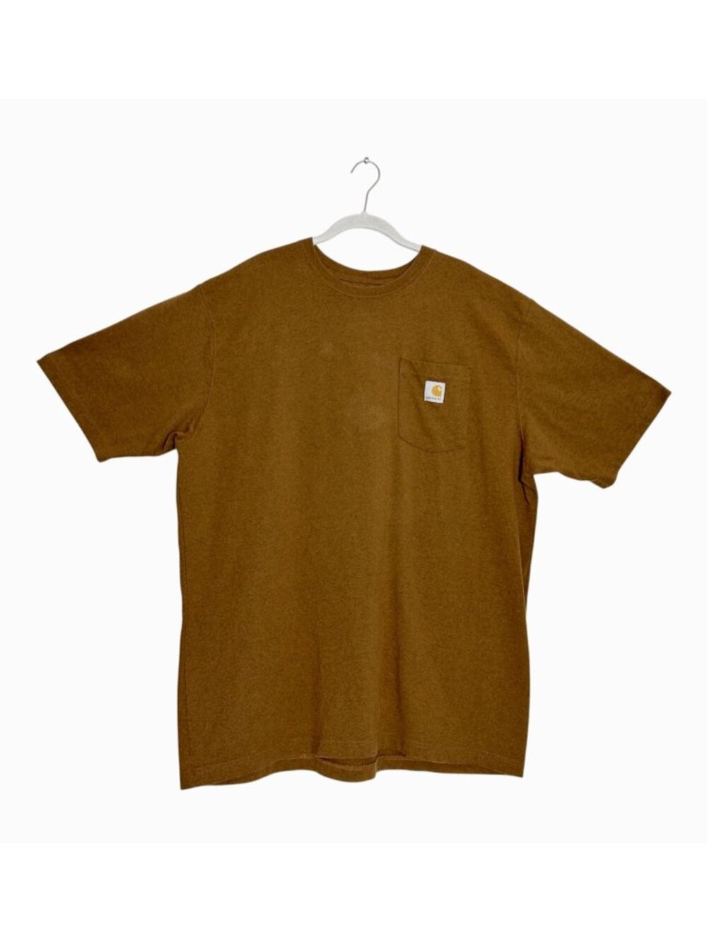 Carhartt Loose Fit Work Pocket Crew Neck T-Shirt in Heather Brown Size XL Tall